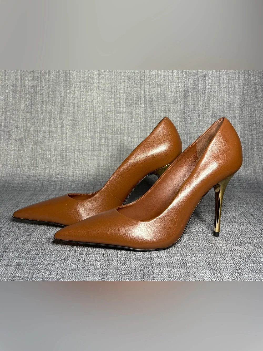 Arezzo Emily High Stiletto Pumps Cocoa Brown Size 7.5B